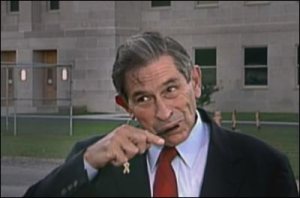 Maybe they were going to greet us as liberators, but they got freaked out by Wolfowitz's grooming habits