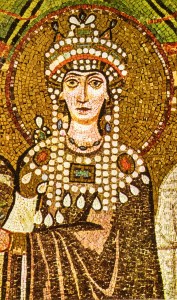Theodora, mosaic also from San Vitale in Ravenna (via)