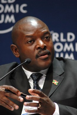 Pierre Nkurunziza, possibly explaining to the World Economic Forum how 1 plus 1 can sometimes equal 1. (via)