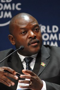 Pierre Nkurunziza, possibly explaining to the World Economic Forum how 1 plus 1 can sometimes equal 1. (via)