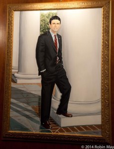 He'll leave them with a nice copy of his portrait as a severance package.